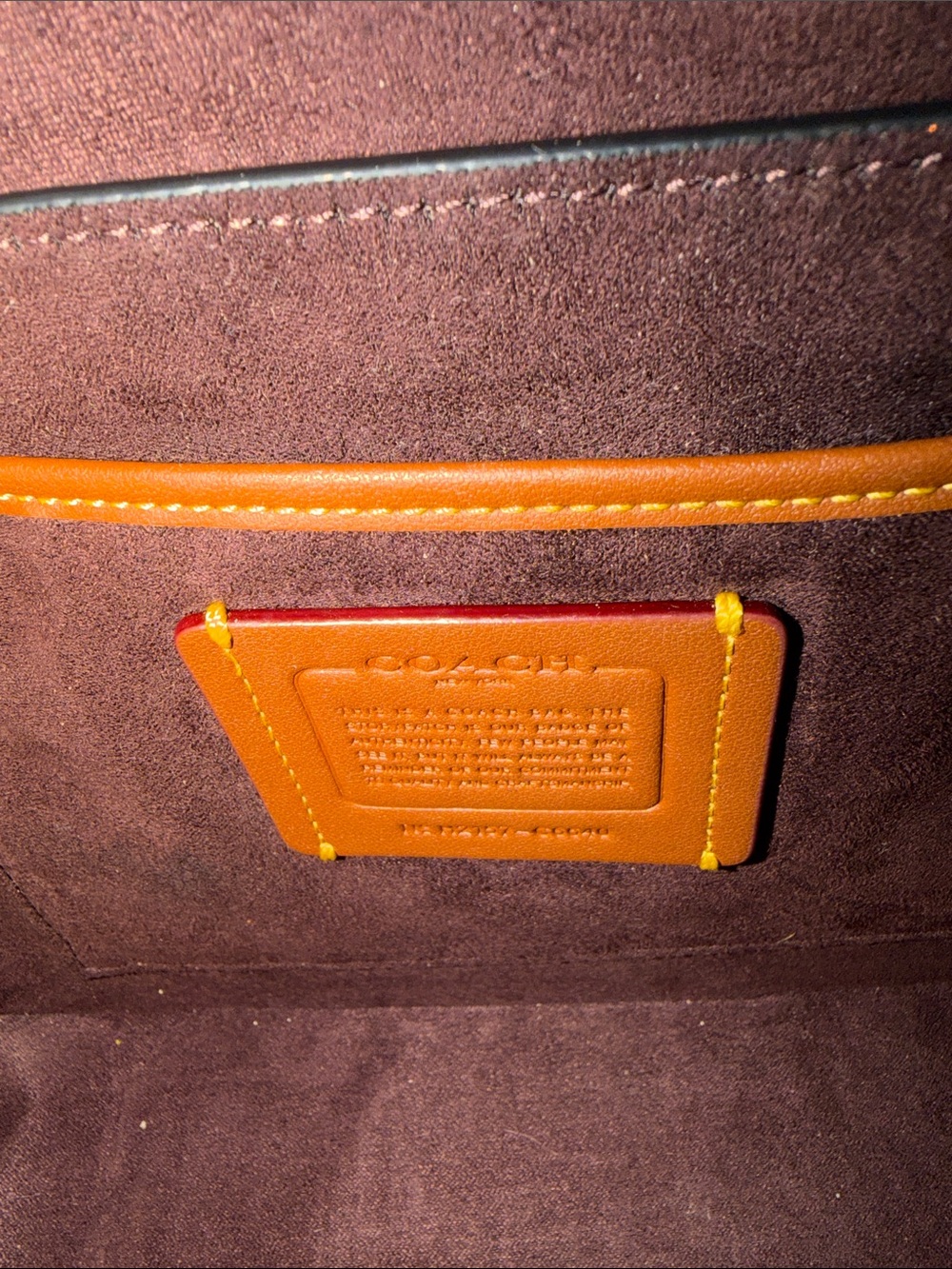 Coach Croc-Embossed Leather Crossbody in Burgundy with Gold Hardware - Picture 3 of 8